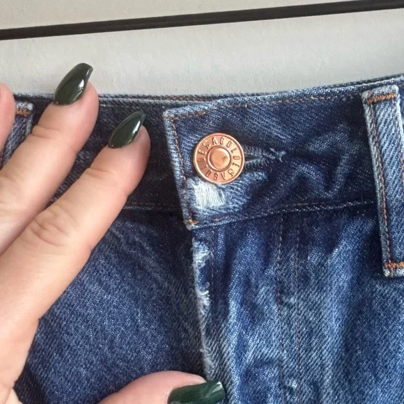 Agolde Quinn Denim Skirt 28 boho festival layered staple westerncore flattering - Picture 3 of 8